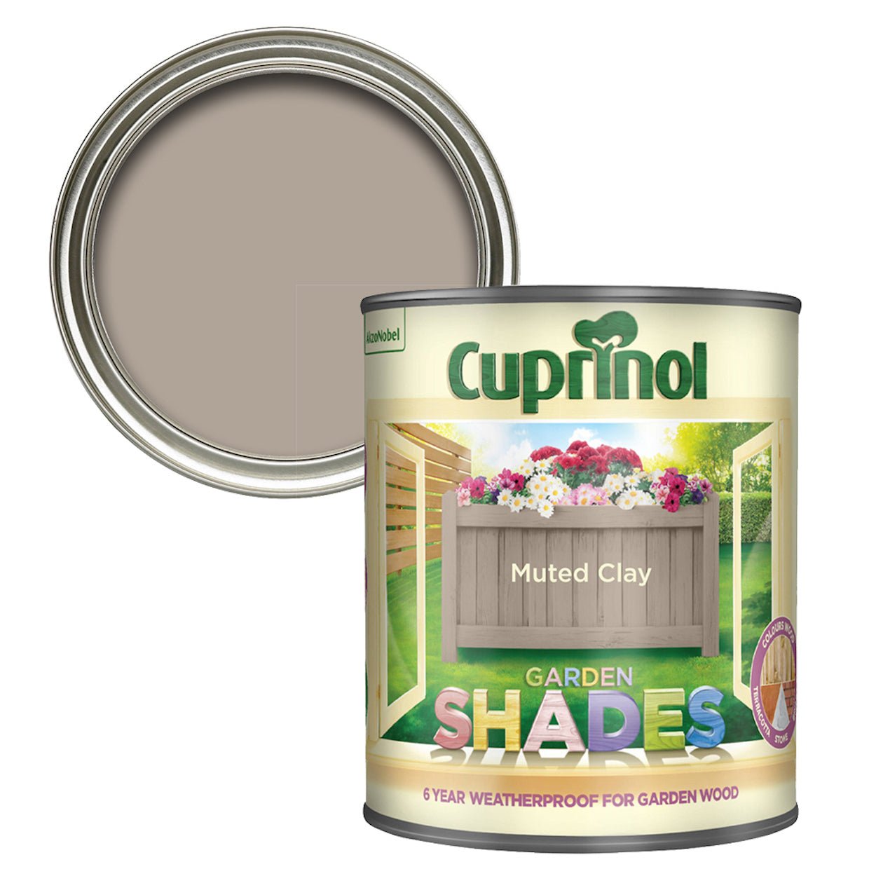 - Cuprinol Garden Shades - Muted Clay Furniture Paint 1L - 5122392 - Decor Warehouse