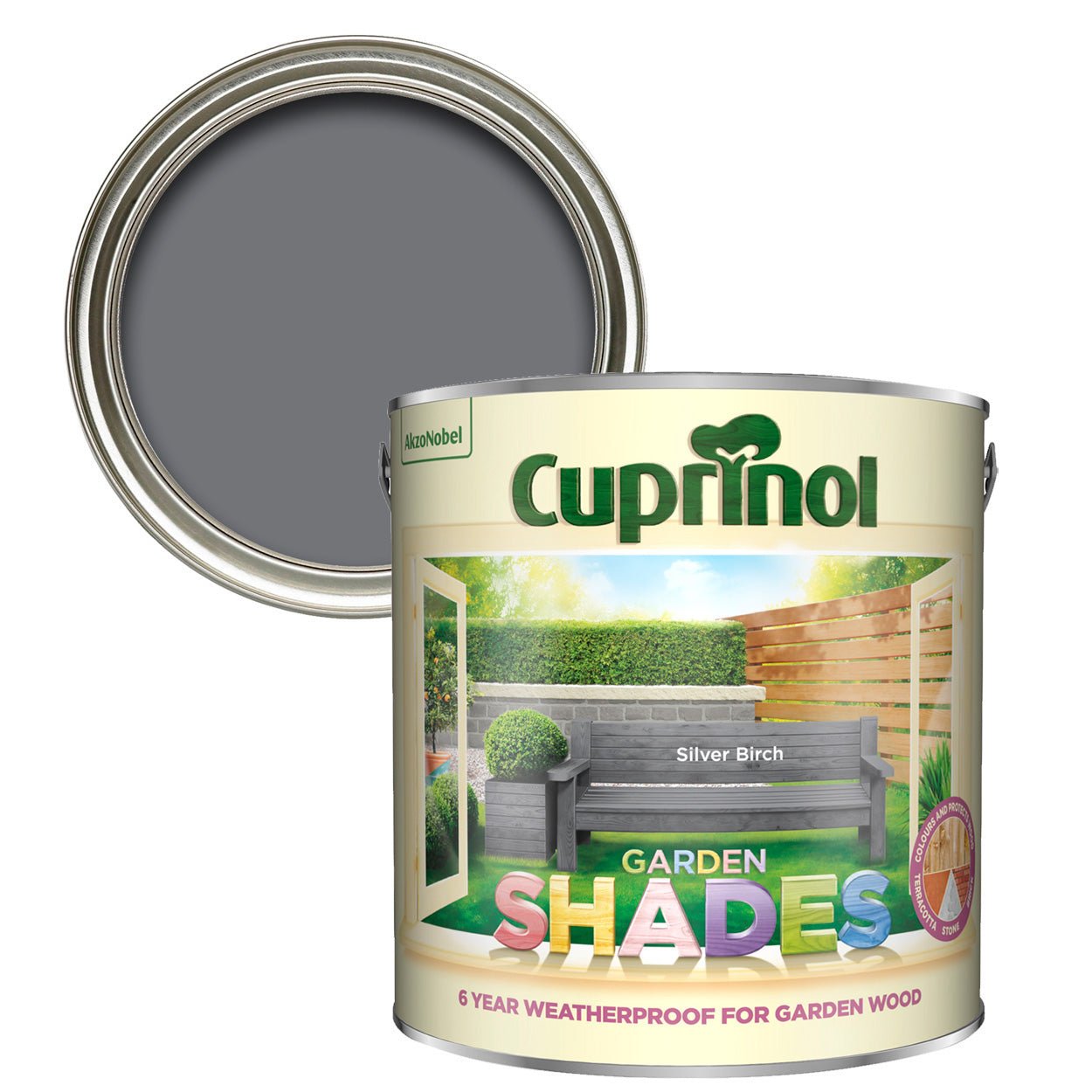 - Cuprinol Garden Shades - Silver Birch Furniture Paint 2.5L - 5244438 - Decor Warehouse