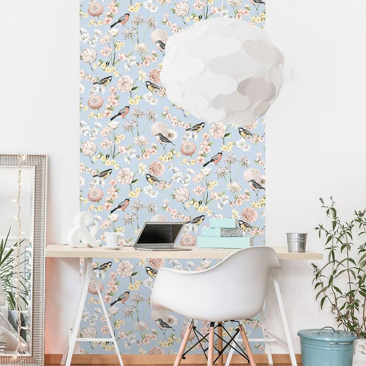- Debona Limoges Floral Robin Birds Wallpaper - 5031 - Decor Warehouse