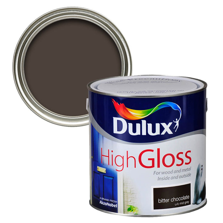 - Dulux High Gloss Wood & Metal - Bitter Chocolate - 750ml - Decor Warehouse