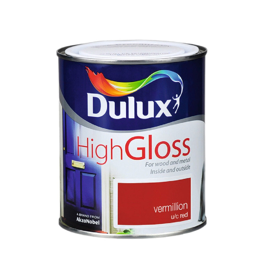 - Dulux High Gloss Wood & Metal - Vermillion Paint - 750ml - Decor Warehouse