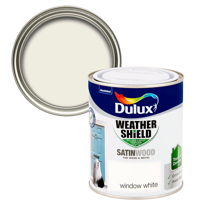 - Dulux Weathershield Satinwood - Window White Paint - 750ml - Decor Warehouse