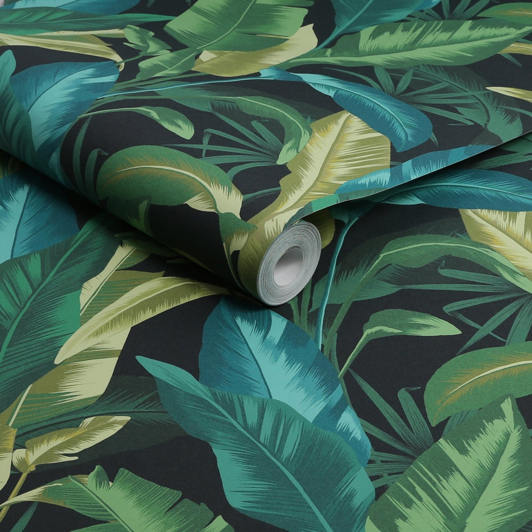 - Envy Leaf It Out Midnight Wallpaper - 118721 - Decor Warehouse