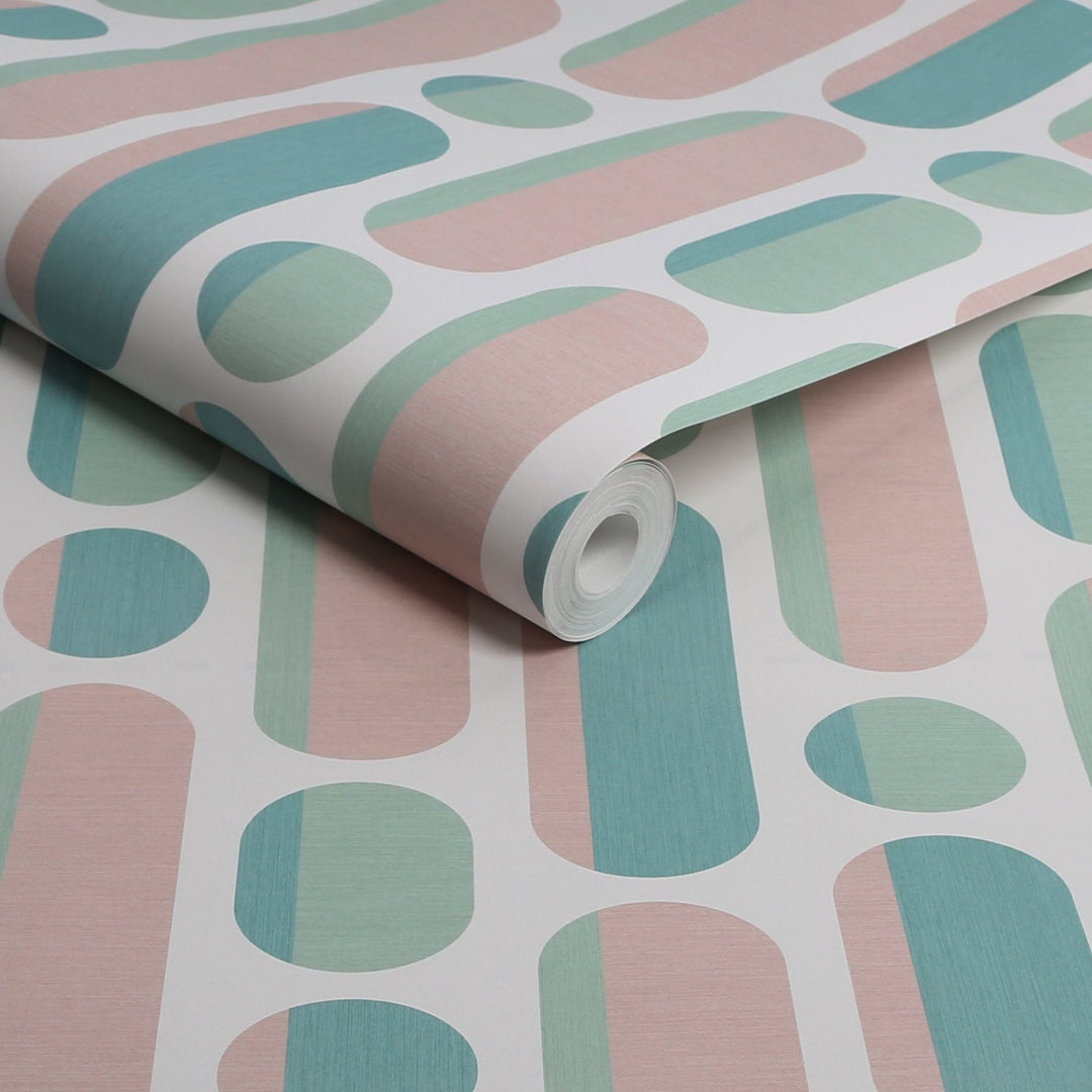 - Envy Morse Rose and Sage Wallpaper - 118720 - Decor Warehouse