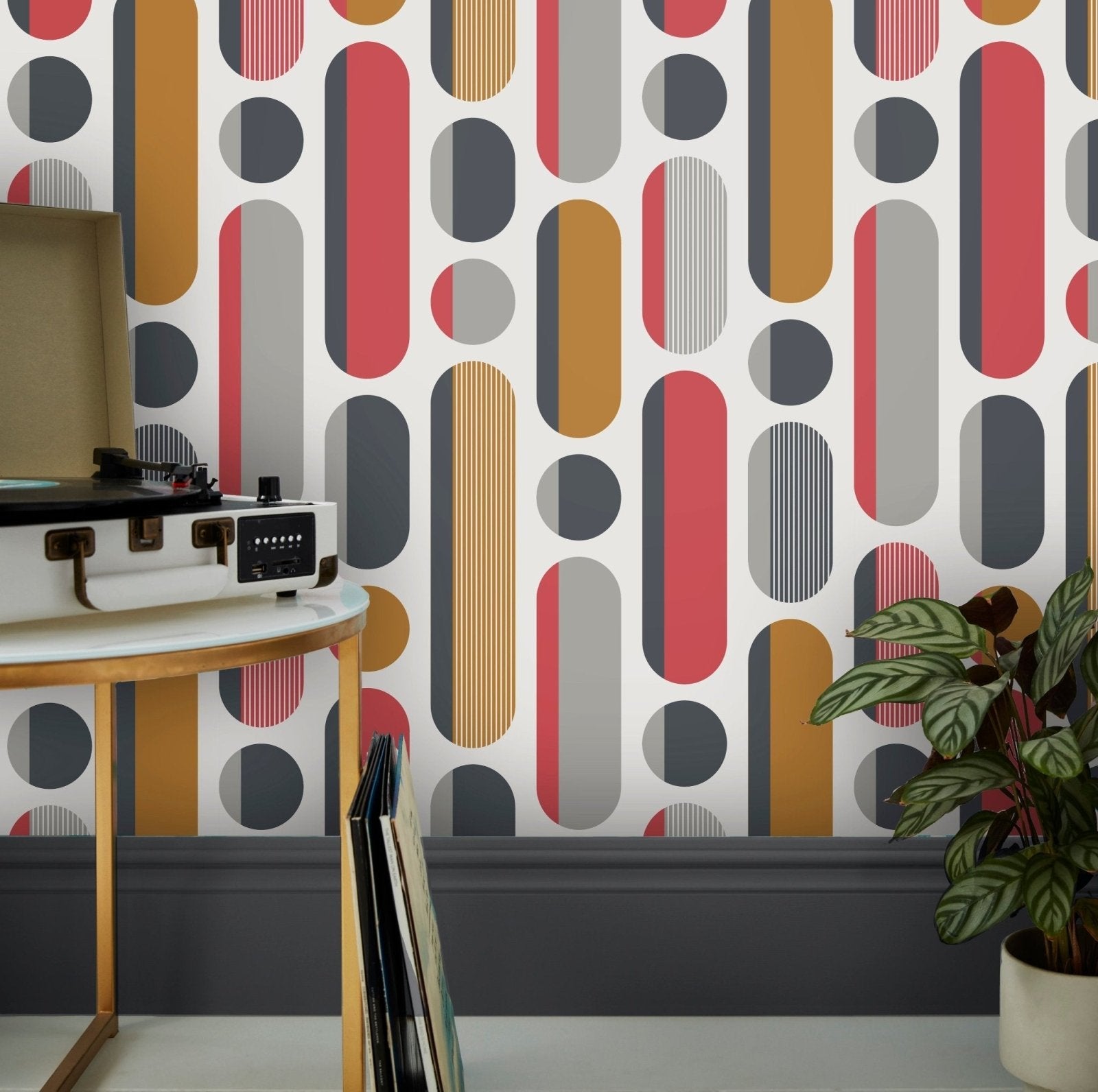 - Envy Morse Saffron and Cherry Wallpaper - 118719 - Decor Warehouse