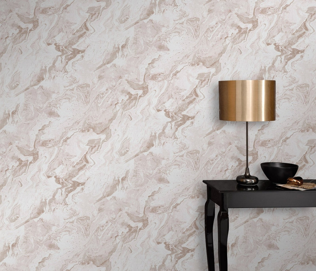 - Erismann Evolution Pink/Copper Textured Marble Effect Wallpaper - 10318 - 13 - Decor Warehouse