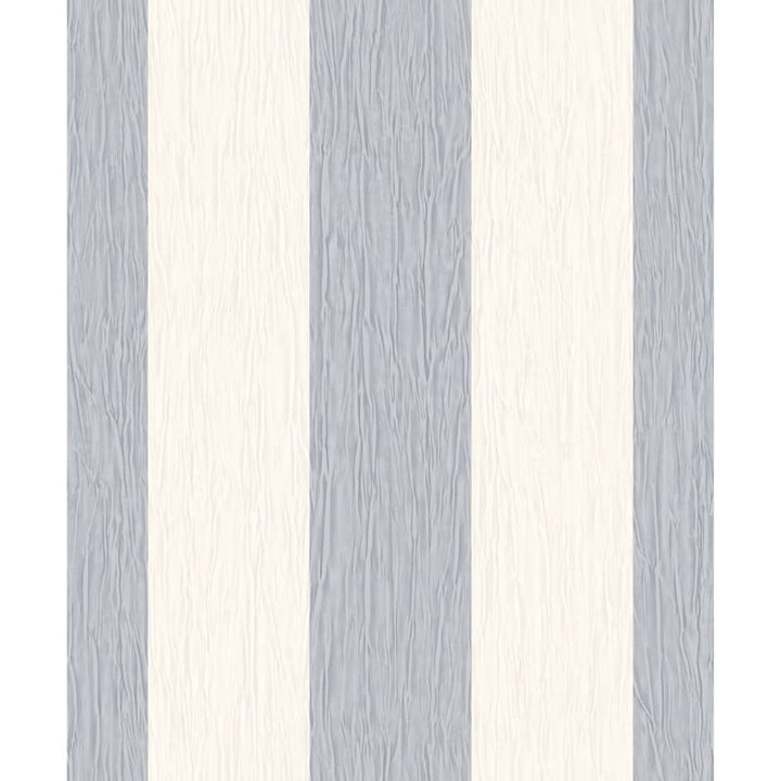 - Fabric Touch - Crystal Silver & Ivory Striped Wallpaper - 9013 - Decor Warehouse