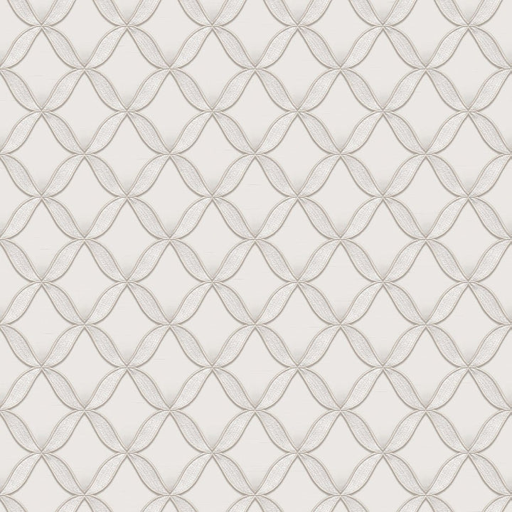 - Fabric Touch - Geometric Diamond Silver & Grey Wallpaper - 9113 - Decor Warehouse