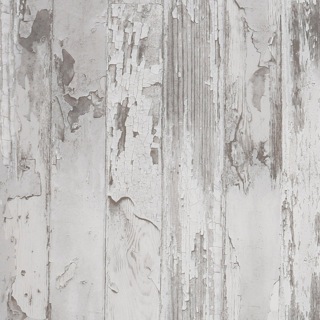 - Fresco Distressed Wood Grey Wallpaper - 113256 - Decor Warehouse