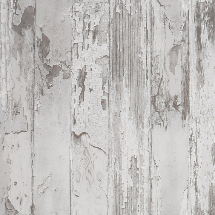 - Fresco Distressed Wood Grey Wallpaper - 113256 - Decor Warehouse
