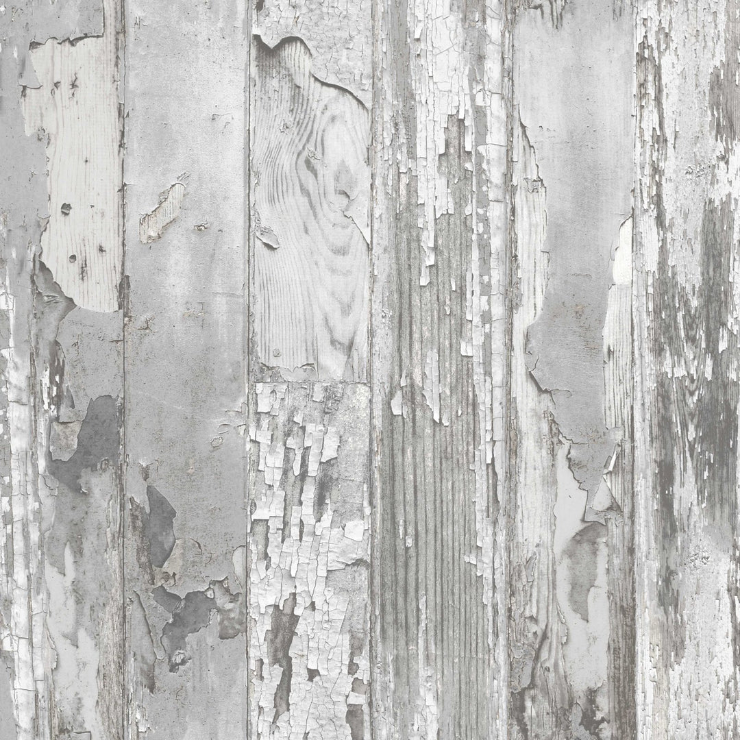 - Fresco Distressed Wood Grey Wallpaper - 113256 - Decor Warehouse