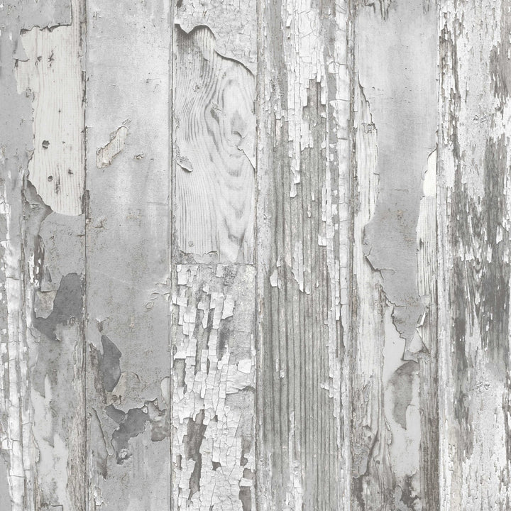 - Fresco Distressed Wood Grey Wallpaper - 113256 - Decor Warehouse