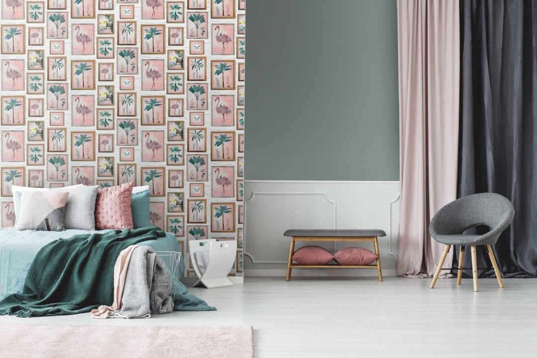 - Fresco Individual Tropical Frame Wallpaper - 106946 - Decor Warehouse