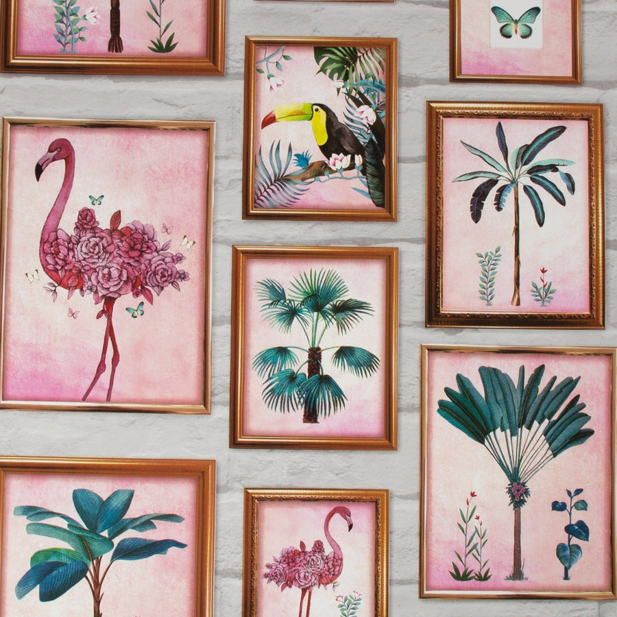 - Fresco Individual Tropical Frame Wallpaper - 106946 - Decor Warehouse
