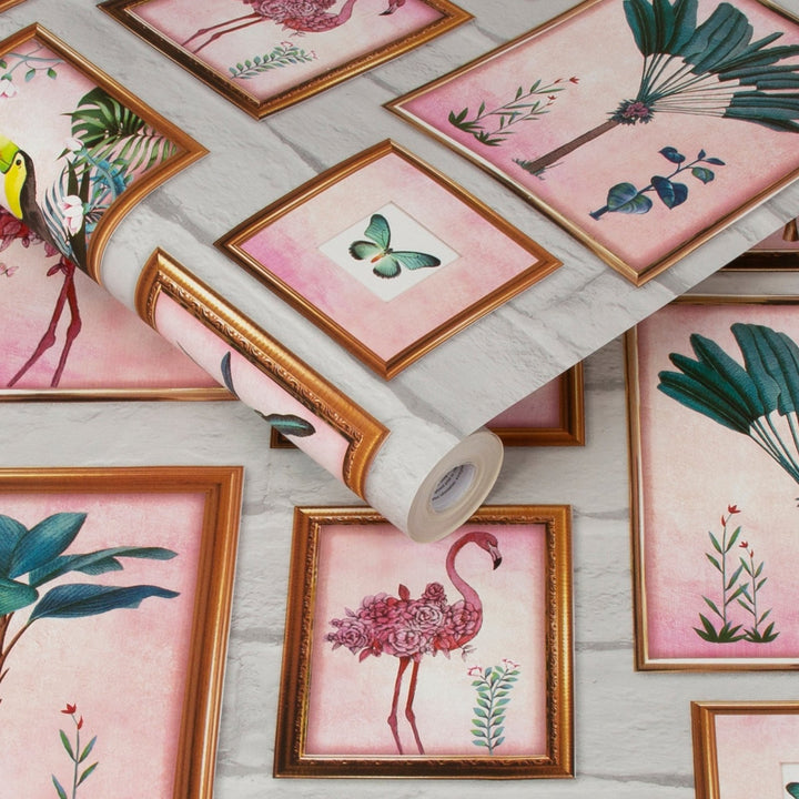 - Fresco Individual Tropical Frame Wallpaper - 106946 - Decor Warehouse