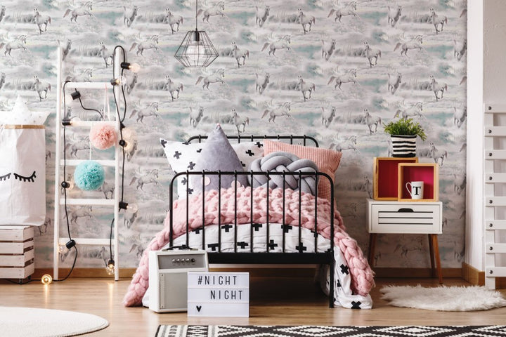 - Fresco Unicorn Dreamland - Atmosphere Wallpaper - 106941 - Decor Warehouse