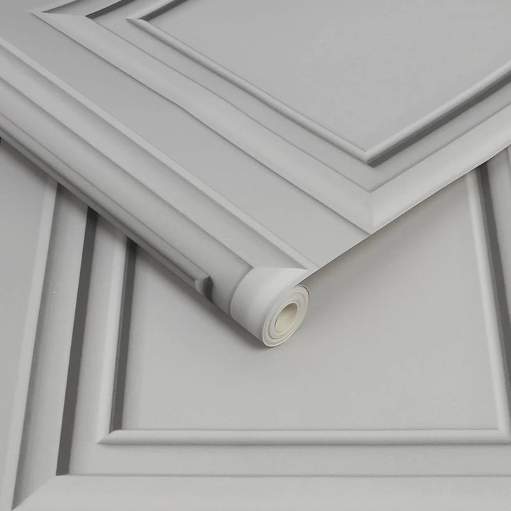 - Fresco Wood Panel Grey Wallpaper - 113257 - Decor Warehouse