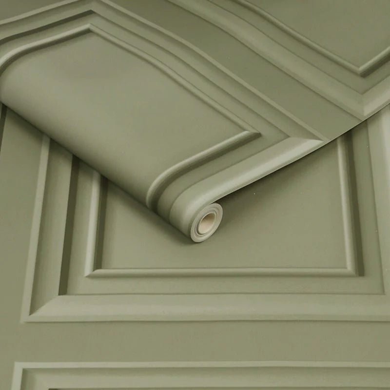 - Fresco Wood Panel Sage Wallpaper - 115077 - Decor Warehouse