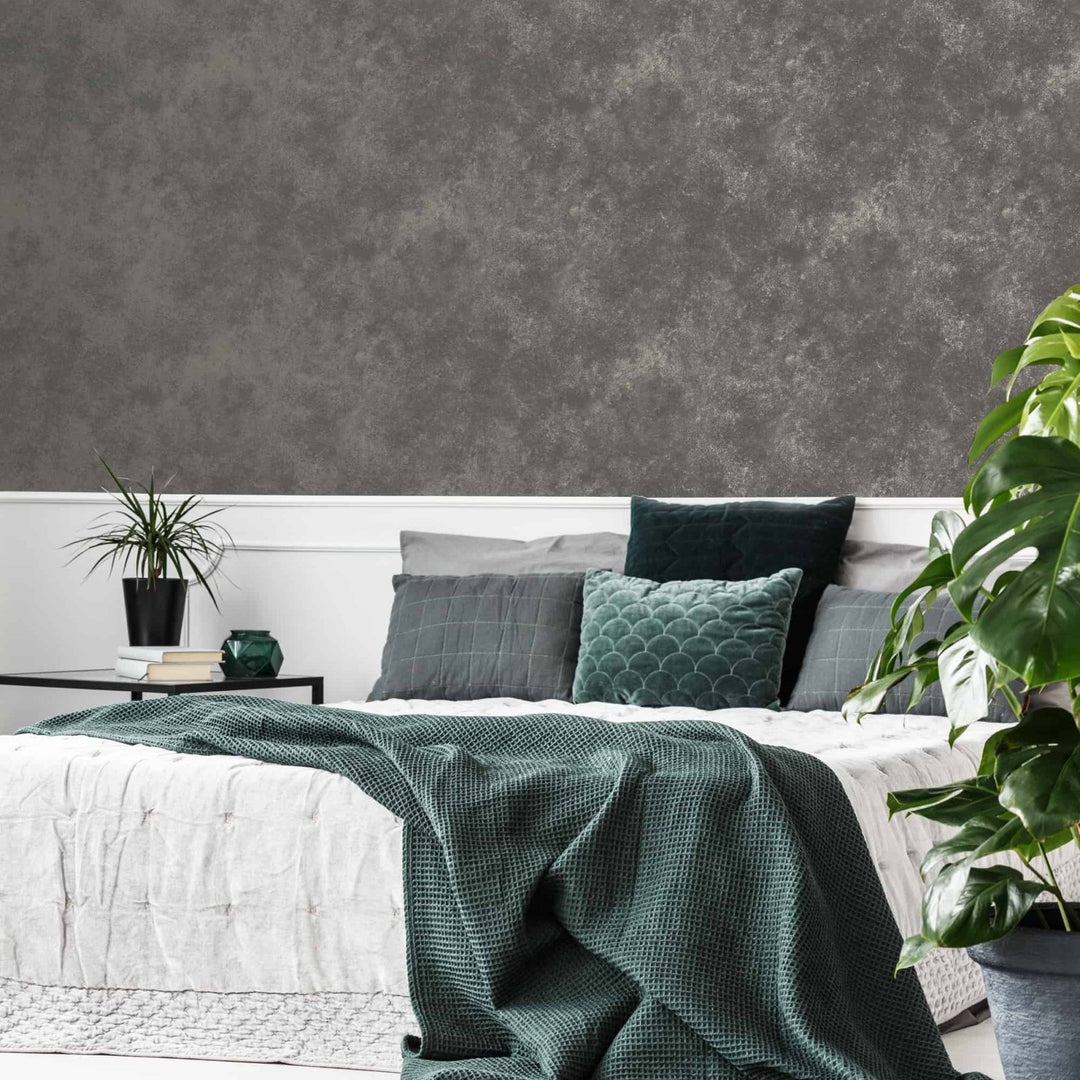 - Gilded Concrete Quartz Textured Wallpaper - 115724 - Decor Warehouse
