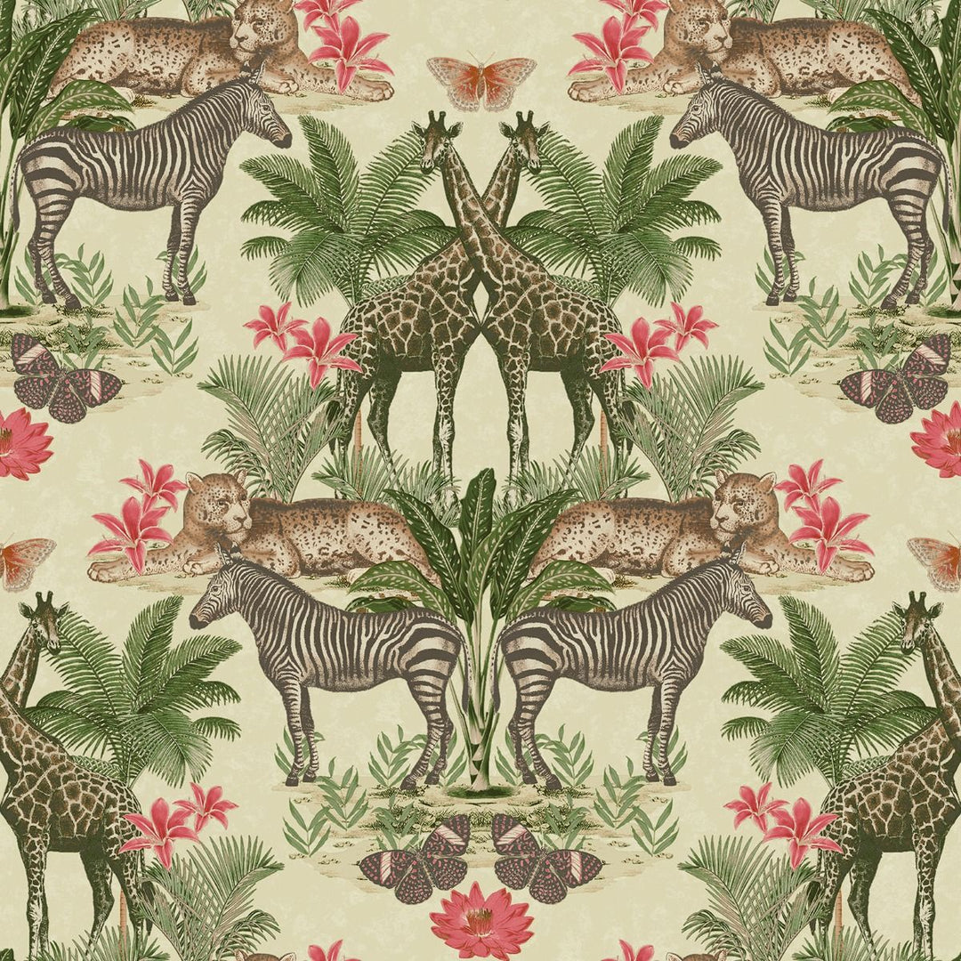 - Grandeco Animal Kingdom Wallpaper - A49303 - Decor Warehouse