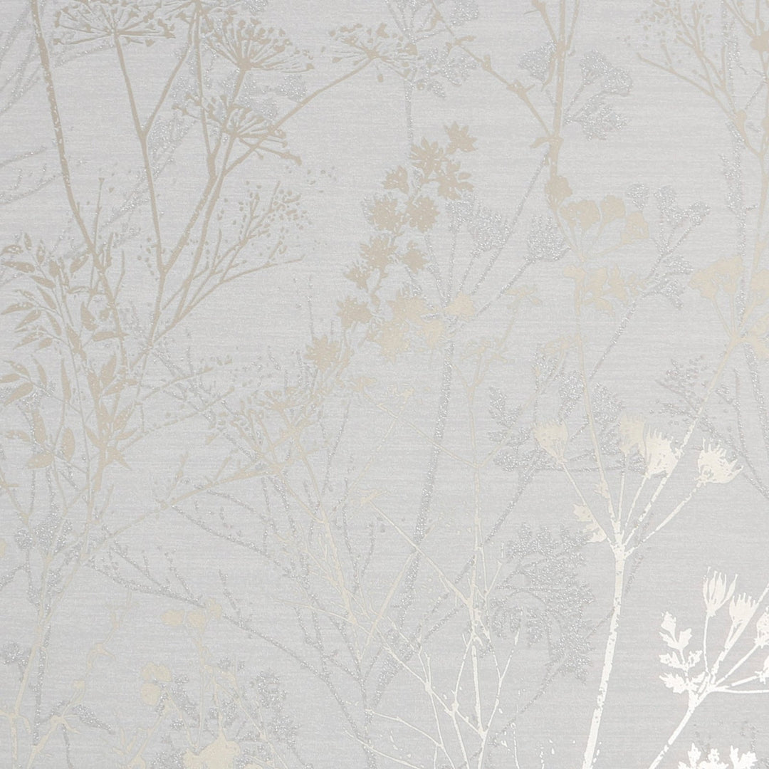 - Hedegrow Grey Pale Gold Wallpaper - 113251 - Decor Warehouse