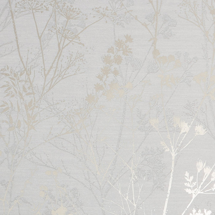 - Hedegrow Grey Pale Gold Wallpaper - 113251 - Decor Warehouse