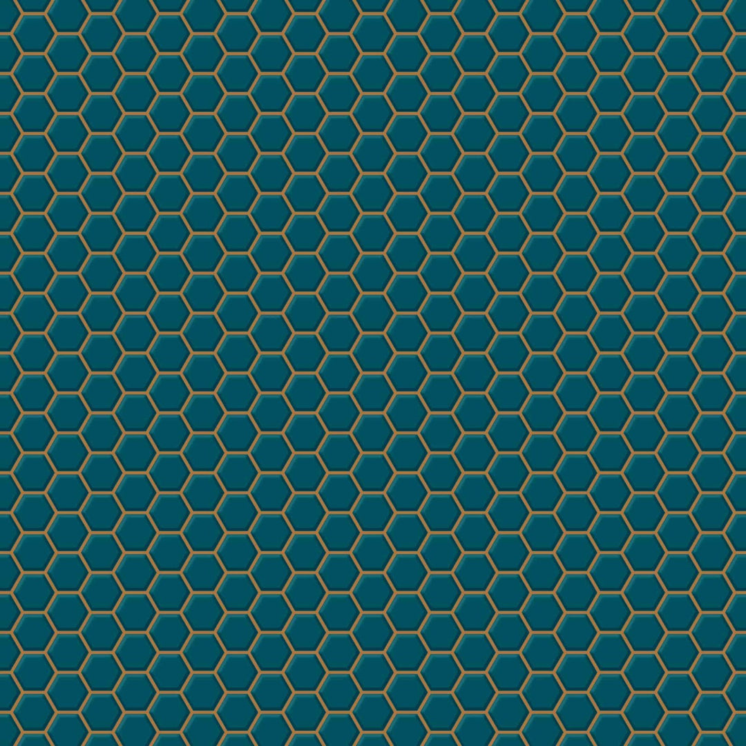 112651-Graham & Brown-Hexagon Lattice Teal Contour Wallpaper-Decor Warehouse
