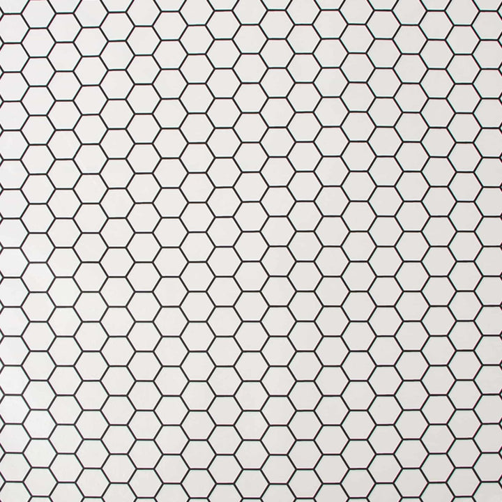 - Hexagon Lattice White Contour Wallpaper - 112650 - Decor Warehouse