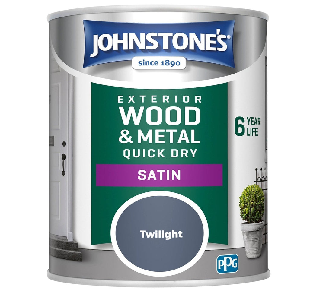 - Johnstone's Exterior Wood & Metal Quick Dry Satin Paint - Twilight - 750ml - 10817858 - Decor Warehouse