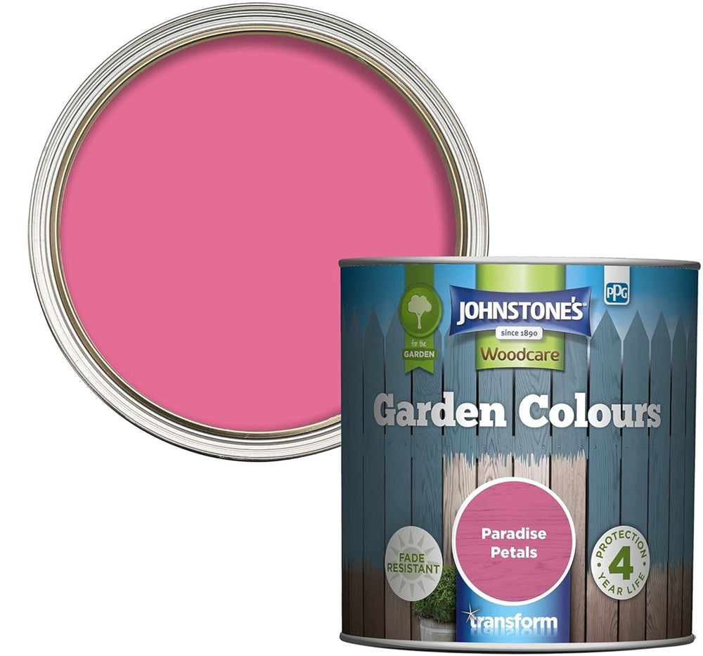 - Johnstone's Garden Colours Exterior Wood Paint - Paradise Petals 1L - 11157864 - Decor Warehouse