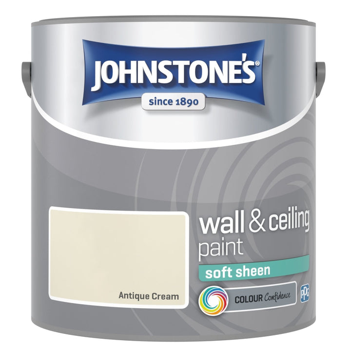 - Johnstone's Wall and Ceiling Soft Sheen Paint - Antique Cream - 2.5L - 11223671 - Decor Warehouse