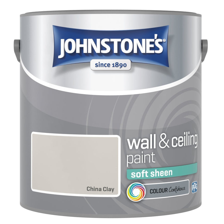 - Johnstone's Wall and Ceiling Soft Sheen Paint - China Clay - 2.5L - 11295556 - Decor Warehouse