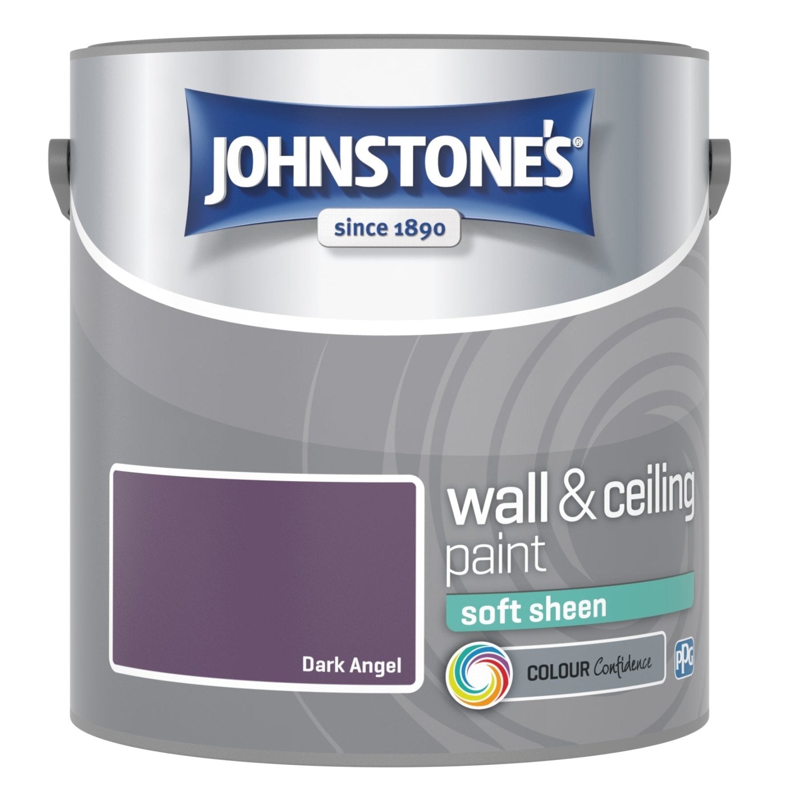 - Johnstone's Wall and Ceiling Soft Sheen Paint - Dark Angel - 2.5L - 11040297 - Decor Warehouse
