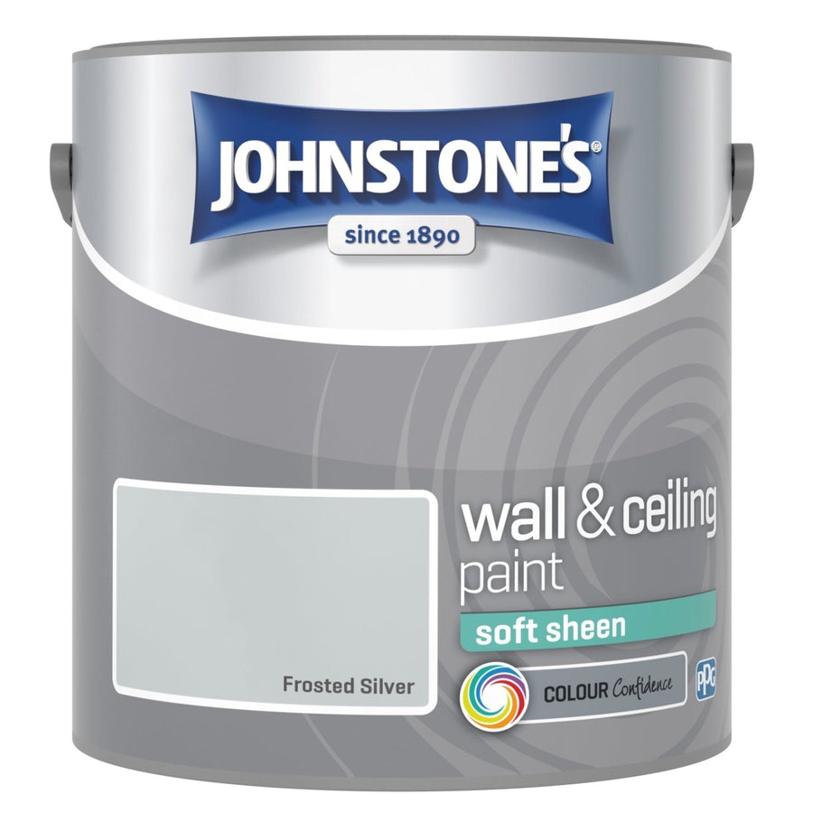 - Johnstone's Wall and Ceiling Soft Sheen Paint - Frosted Silver - 2.5L - 11245980 - Decor Warehouse