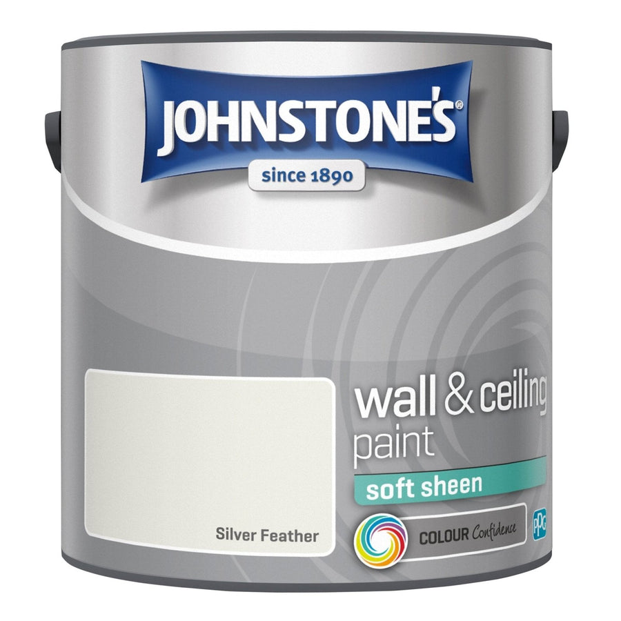 - Johnstone's Wall and Ceiling Soft Sheen Paint - Silver Feather - 2.5L - Decor Warehouse