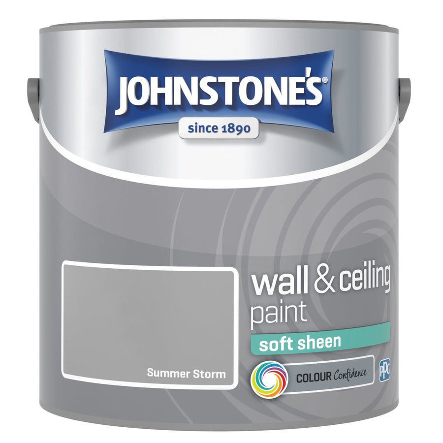 - Johnstone's Wall and Ceiling Soft Sheen Paint - Summer Storm - 2.5L - 11300570 - Decor Warehouse