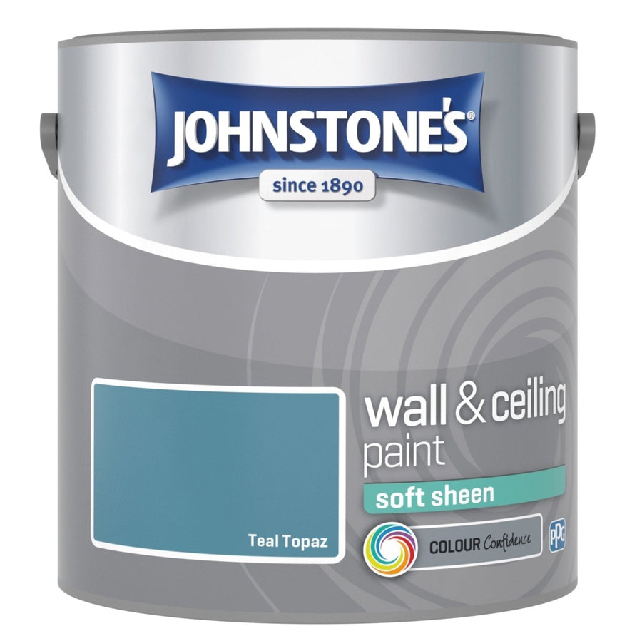 - Johnstone's Wall and Ceiling Soft Sheen Paint - Teal Topaz - 2.5L - 11224378 - Decor Warehouse