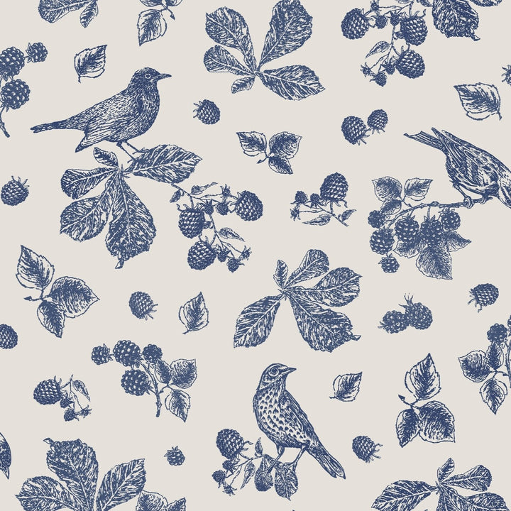 - Joules Blackberry Bird Creme Wallpaper - 120868 - Decor Warehouse