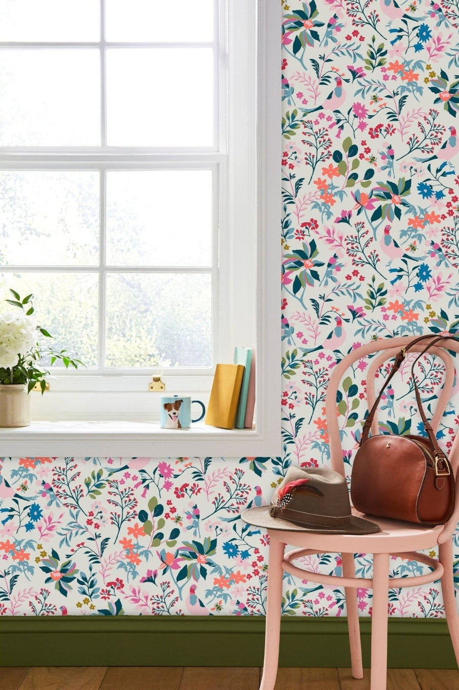 - Joules Fields Edge Floral Antique Creme wallpaper - 118569 - Decor Warehouse