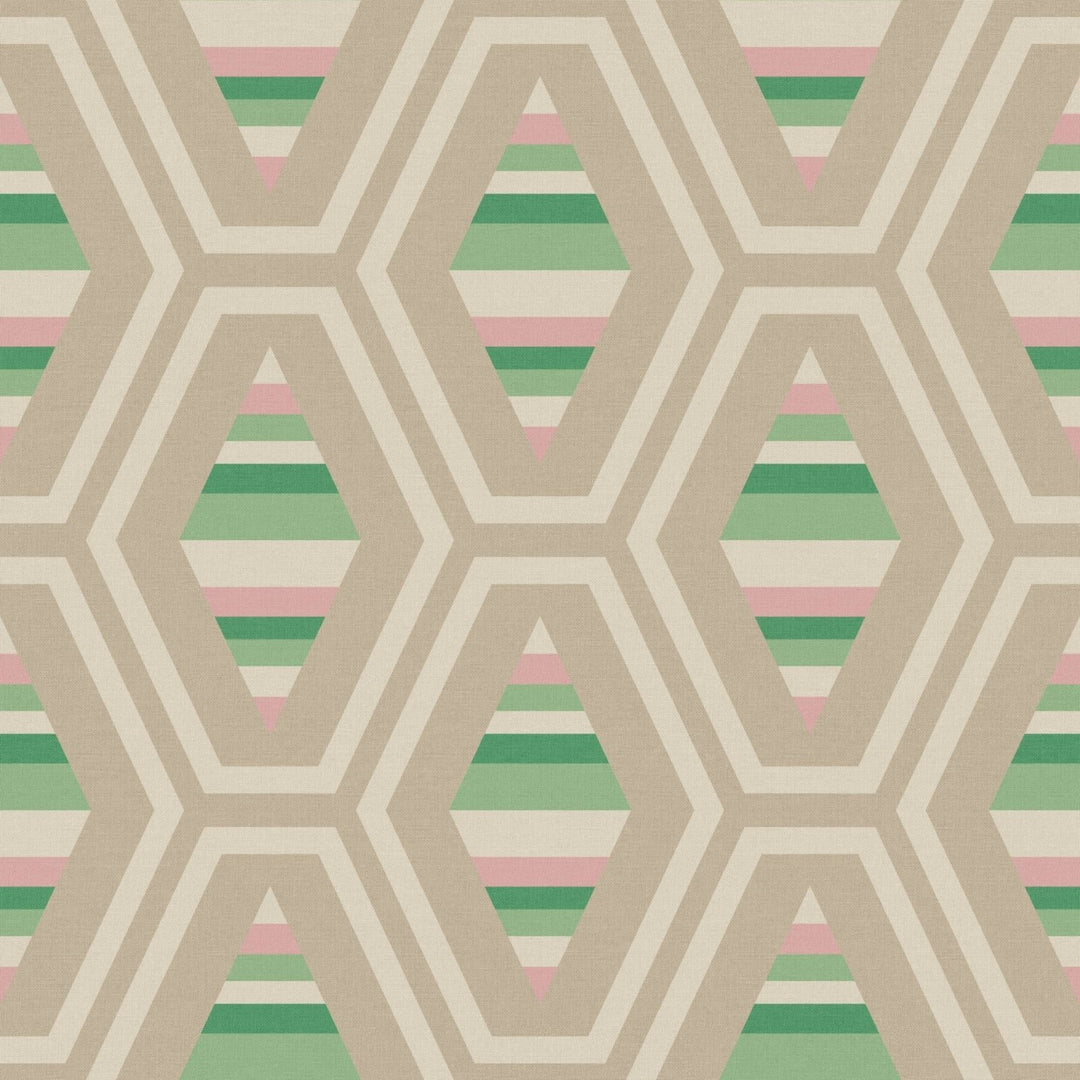 - Joules Hallaton Kilim Garden Greens Wallpaper - 118581 - Decor Warehouse