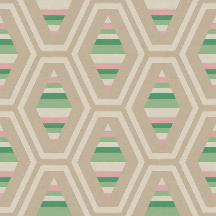 - Joules Hallaton Kilim Garden Greens Wallpaper - 118581 - Decor Warehouse