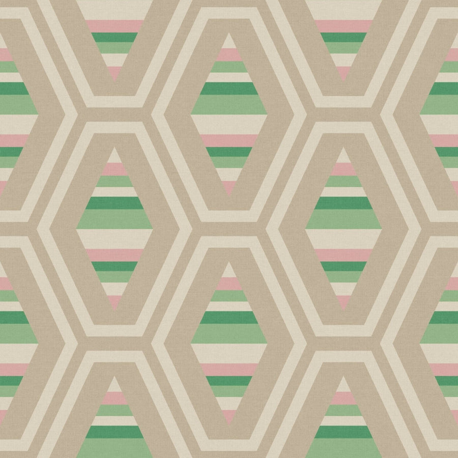 - Joules Hallaton Kilim Garden Greens Wallpaper - 118581 - Decor Warehouse