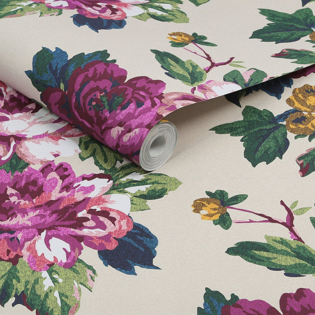 - Joules Invite Floral Creme Wallpaper - 120870 - Decor Warehouse