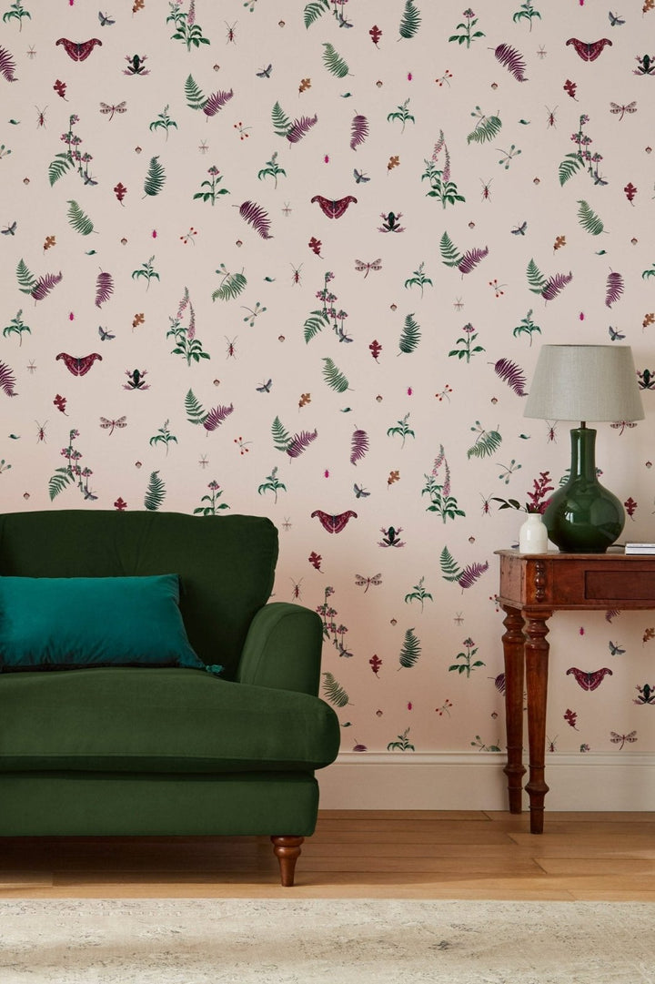 - Joules Midnight Beasts Blush Creme Wallpaper - 118565 - Decor Warehouse