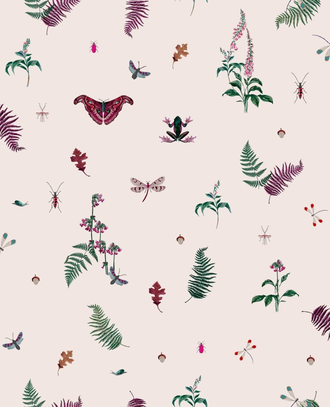 - Joules Midnight Beasts Blush Creme Wallpaper - 118565 - Decor Warehouse