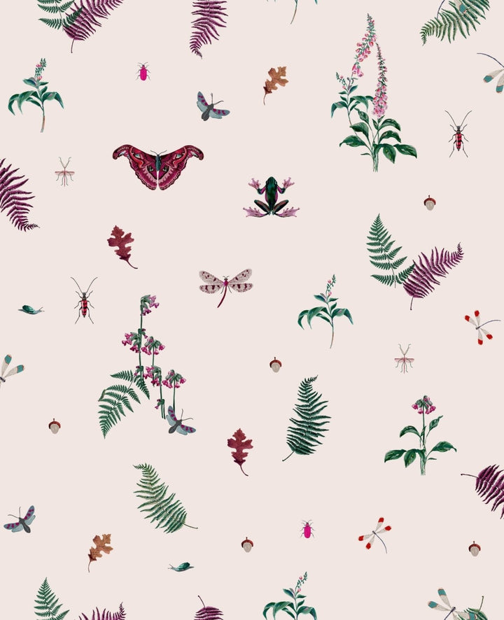 - Joules Midnight Beasts Blush Creme Wallpaper - 118565 - Decor Warehouse