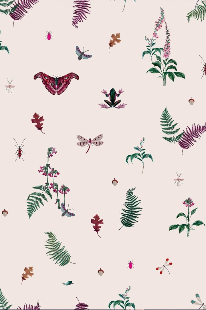 - Joules Midnight Beasts Blush Creme Wallpaper - 118565 - Decor Warehouse