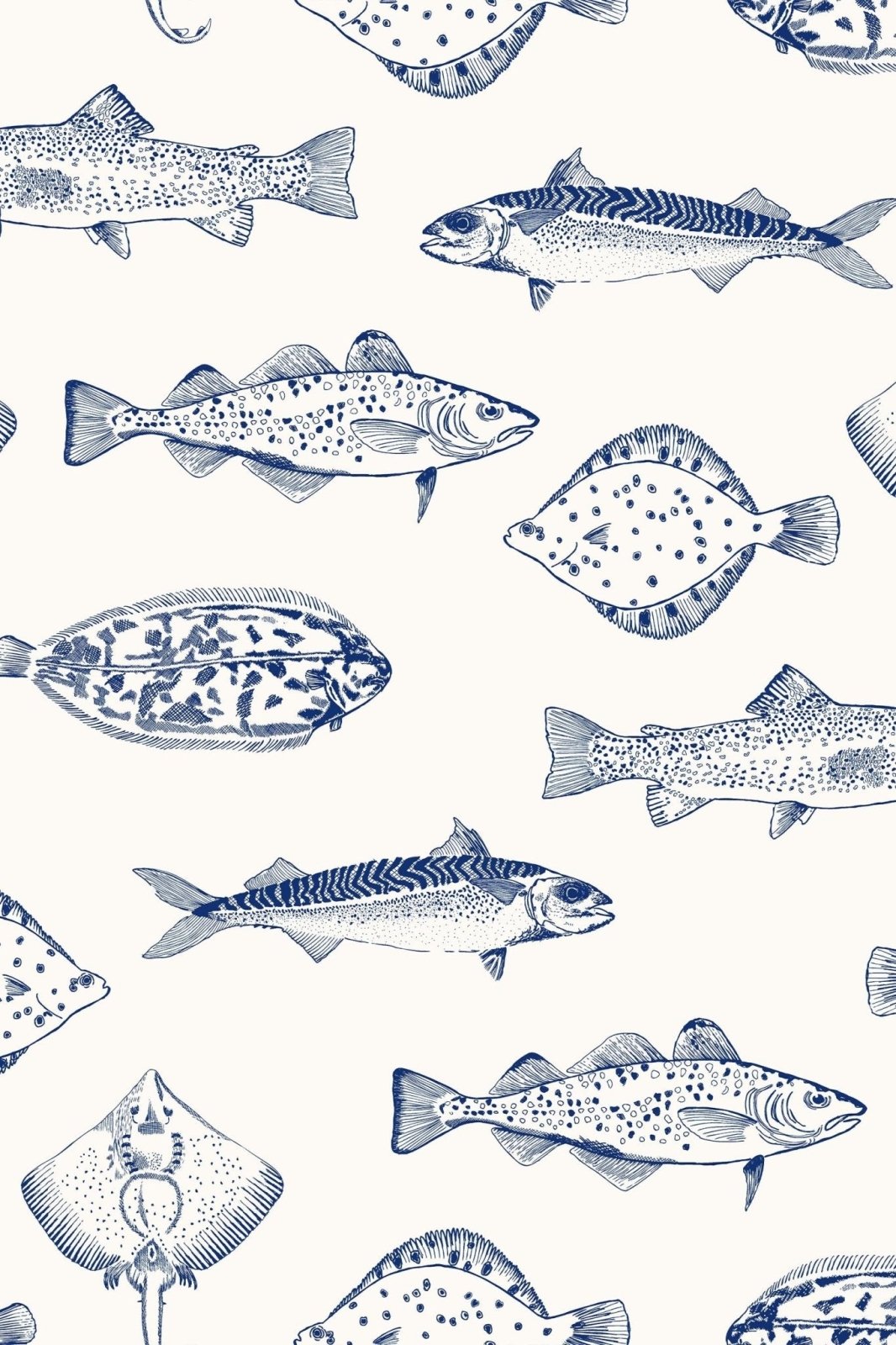 - Joules Name the Plaice Coast Blue Wallpaper - 118554 - Decor Warehouse