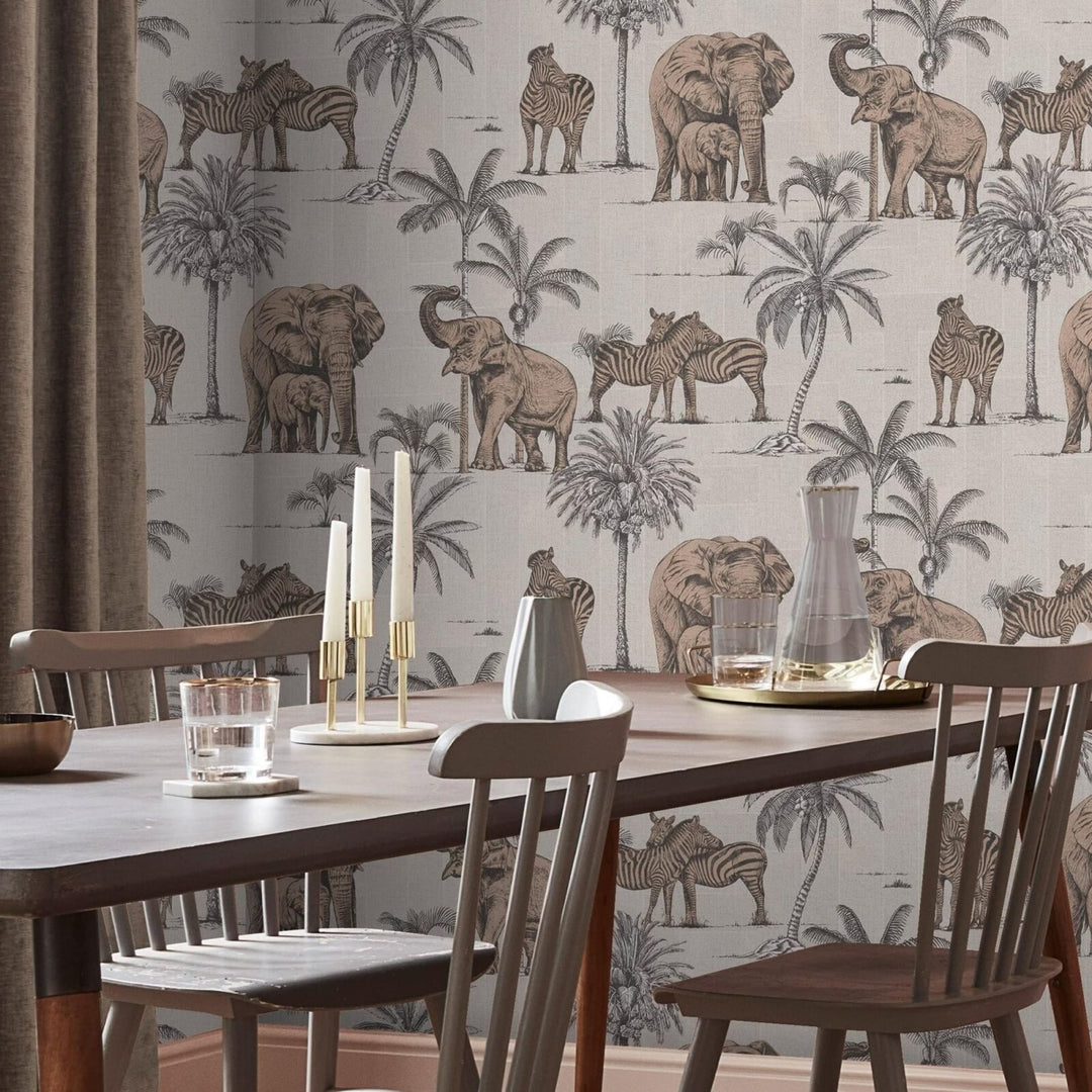 - Kenya Rose Gold Wallpaper - 119156 - Decor Warehouse