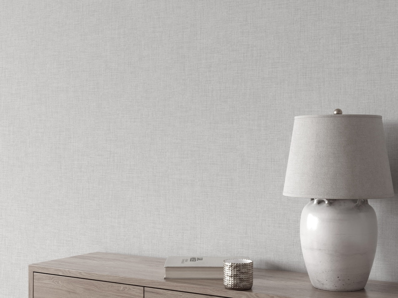 - Muriva Cambric Grey Textured Wallpaper - 196301 - Decor Warehouse